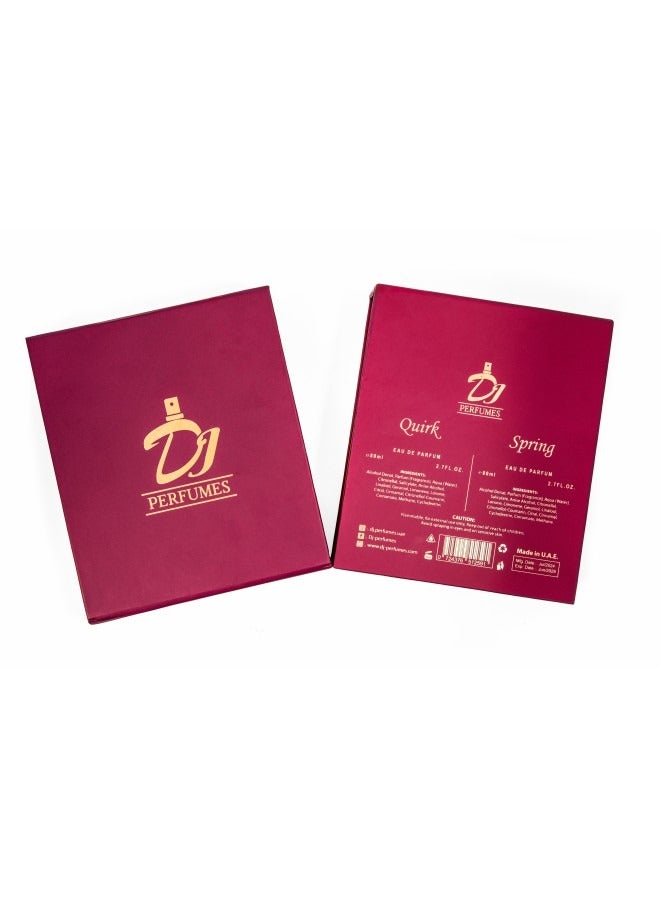 DJ Perfumes 2pcs 80ml Gift Set for Men & Women(Quirk EDP 80ml + Spring EDP 80ml) image 5