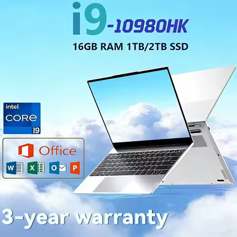 2026 14.1" Laptop Gaming Computer Intel Core i9 10980HK Windows 11 Pro 16GB DDR4 1TB SSD Gamer PC Notebook Computer Laptops PC image 1