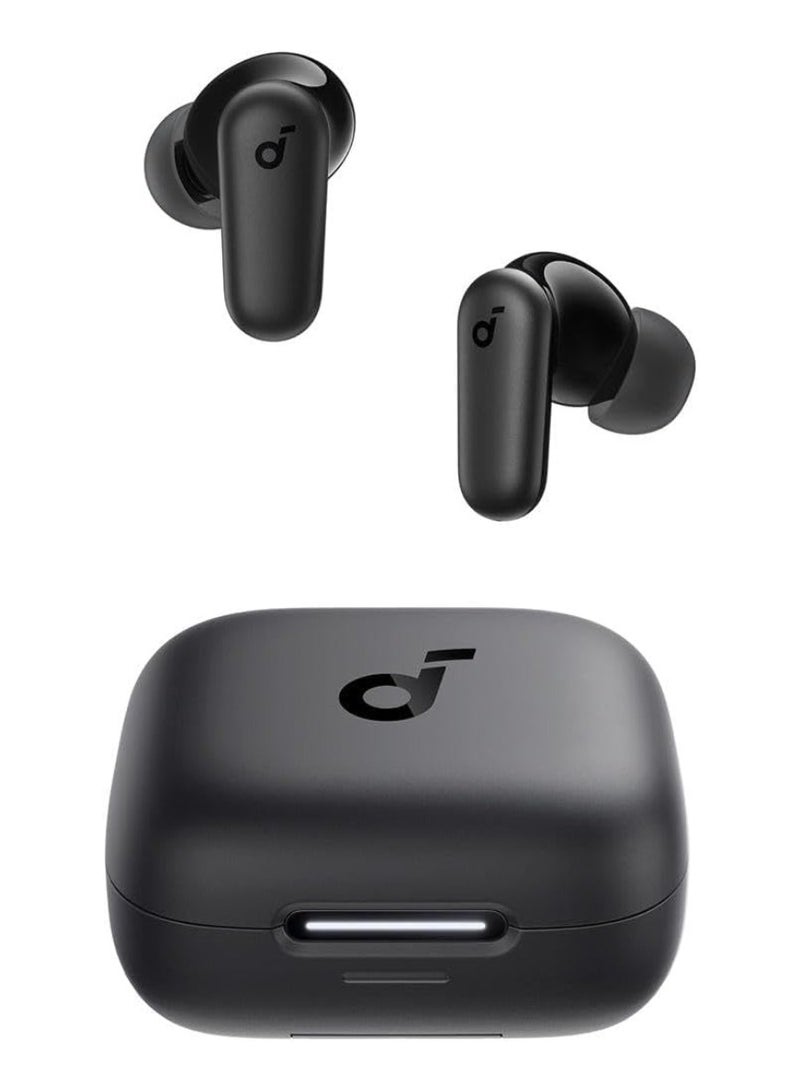 R50i NC | Noise Cancelling Earbuds, Strong and Smart Noise Cancelling, Powerful Bass, 45H Playtime, 2-in-1 Case and Phone Stand, IP54, Wireless Earbuds, Bluetooth 5.4, App Control Black image 1