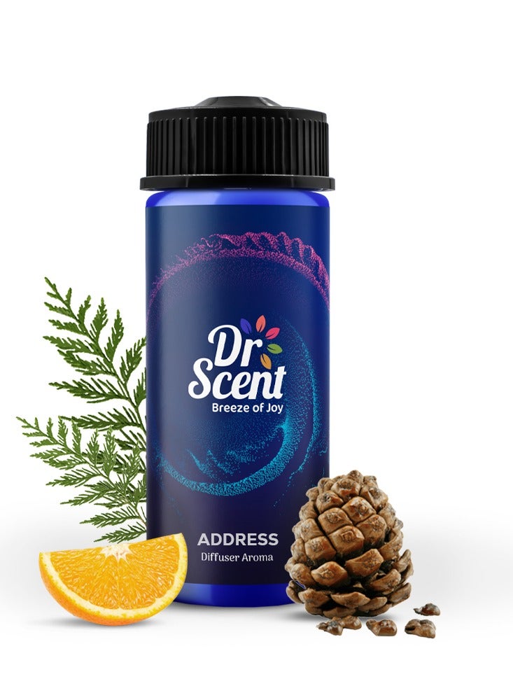 Dr Scent Breeze of Joy Diffuser Aroma Address – Velvet Cedar, Citrus, and Cedarwood Fragrance | Made in the UK (170ml) Perfect for Offices, Homes, Sho