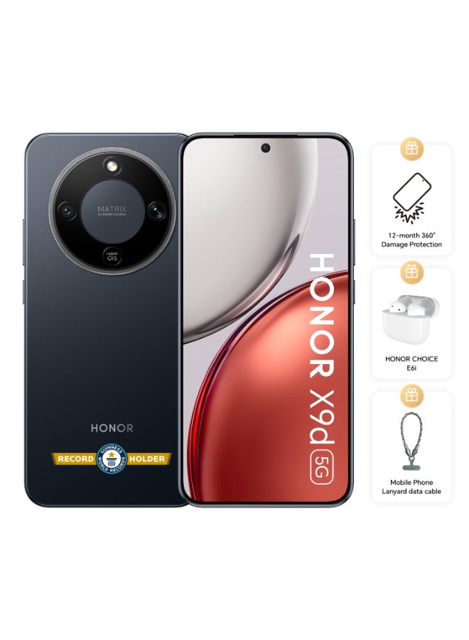 X9d Dual SIM 5G 12GB RAM 256GB Midnight Black With Free Choice E6i Earbuds, Lanyard Data Cable and 12 Month Damage Insurance - Middle East Version image 1