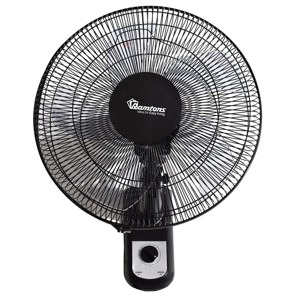 BLACK, WALL FAN 16" , 3 SPEED, WITHOUT REMOTE - RM/683 image 1