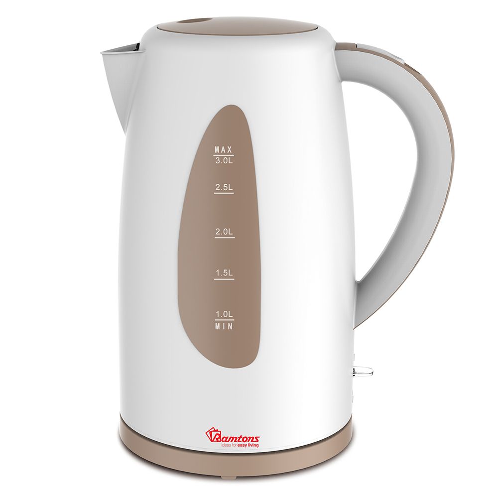 CORDLESS ELECTRIC KETTLE 3 LITERS WHITE & BROWN- RM/591 image 1