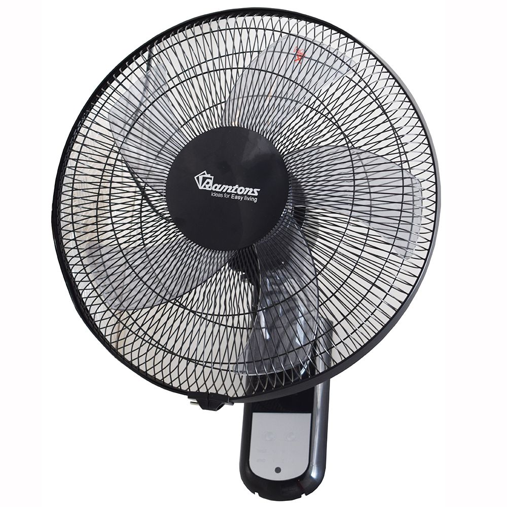 BLACK WALL FAN 16" 3 SPEED WITH REMOTE - RM/676 image 1