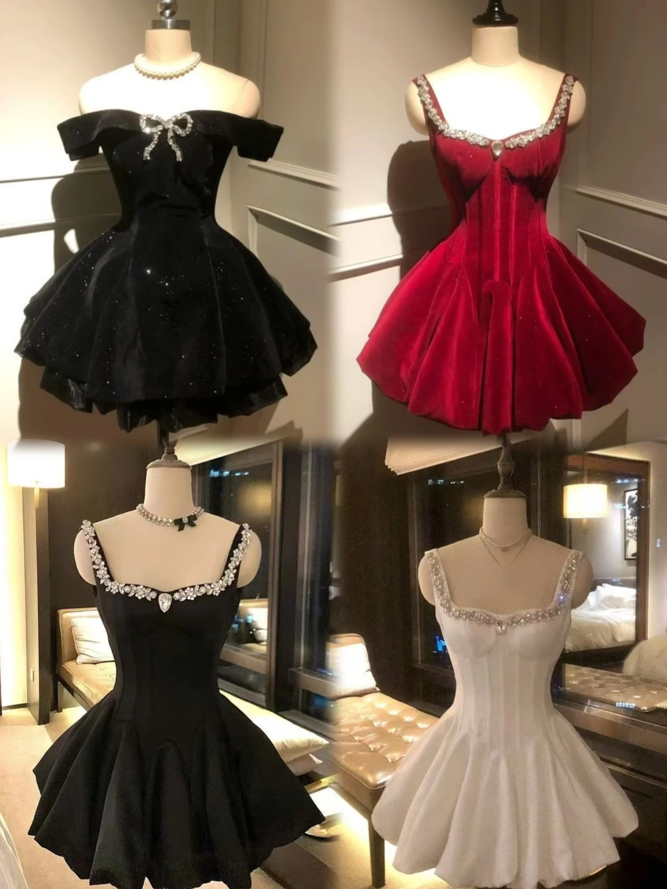 2025 Autumn Vintage Elegant Y2K Velvet Off Shoulder Dress Bow Bodycon Mini A-line Women Evening Party Subculture Lolita Formal