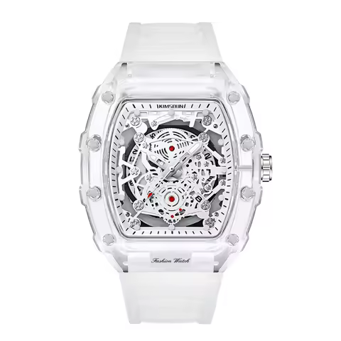 UTHAI BK134 Fashionable Men watch barrel shaped transparent waterproof quartz watch sports clock gift watches for man image 1