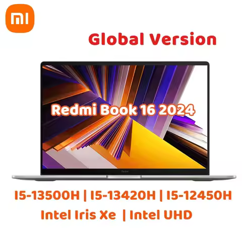 Xiaomi Redmi Book 16 Laptop 2024 Intel Core i5 Notebook 16GB DDR5+512G/1TB SSD Iris Xe/UHD Graphics Windows 11 Pro Office PC image 1