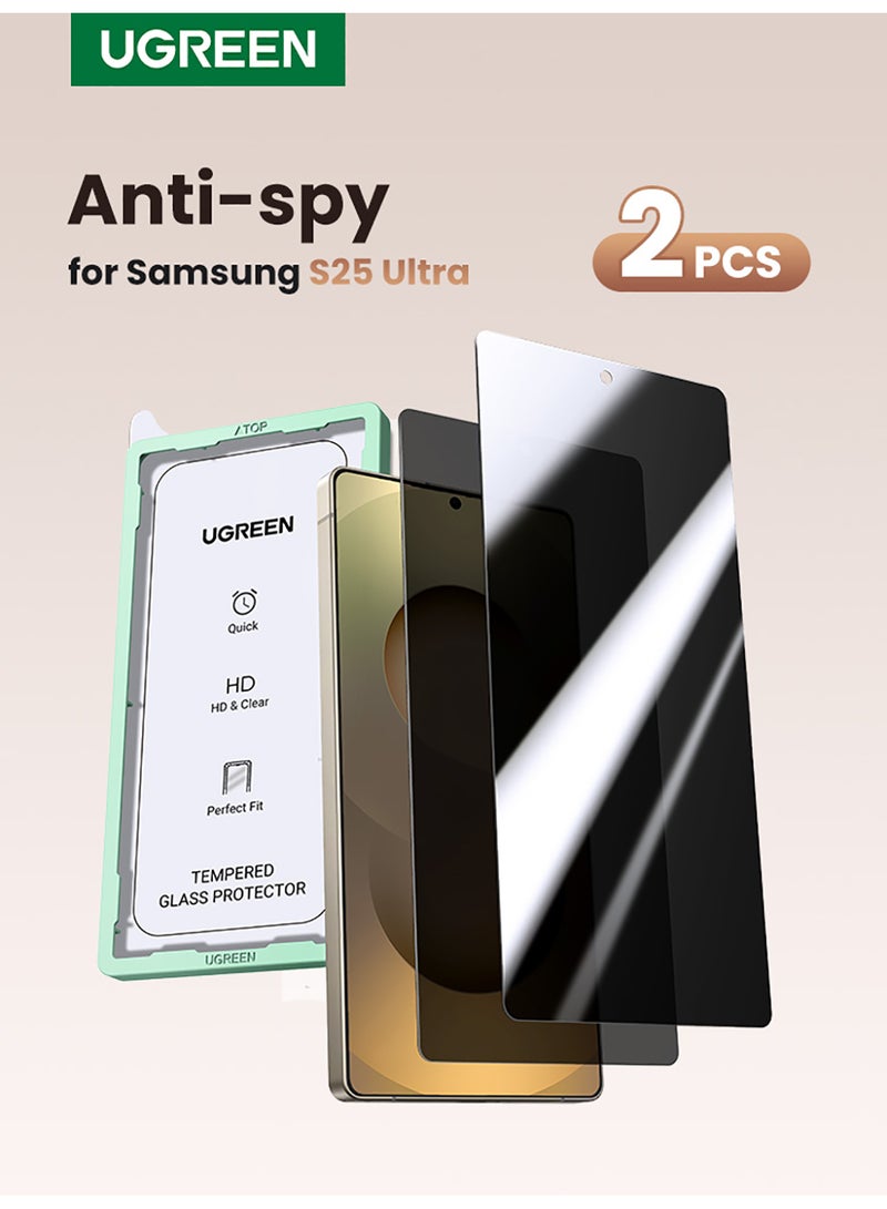 Samsung Galaxy S25 Ultra Privacy Screen Protector Face ID Supported Easy Installation Anti-Spy And Privacy Protection Anti-Fingerprint And Bubble Free