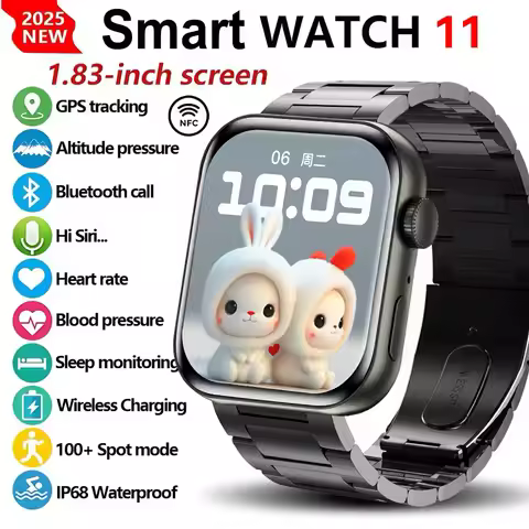 New Watch 10 Smart Watch Men Body Temperature BT Call NFC Always on Display GPS Sport Watches Women Smartwatch For Apple Android image 1