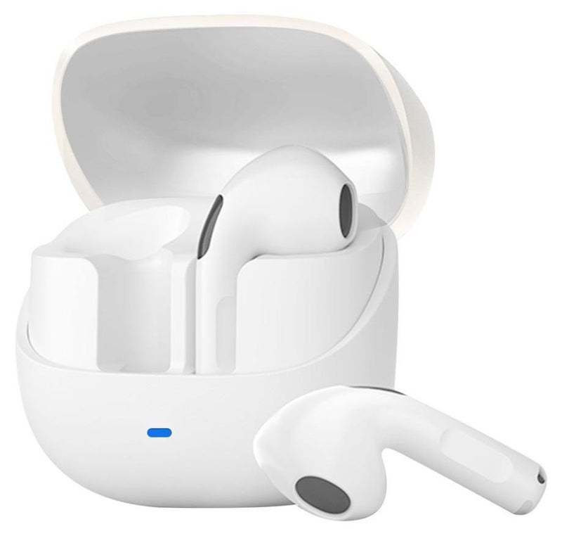 True Wireless Earbuds, Semi-In-Ear Bluetooth 6.0 Headphones, Bluetooth Earbuds with Easy Touch Control, Light-Weight Comfortable Earphones Noise Reduction Clear Call, Soft Ear Tips Ergonomic Fit for Daily Use Work Study Travel image 1