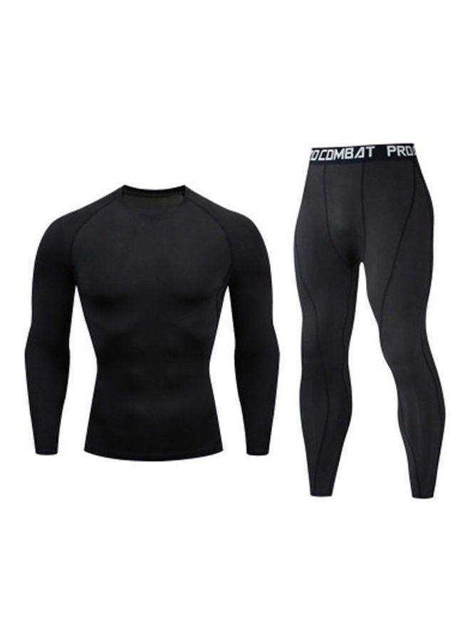 Long Sleeves T-Shirt And Pants Black image 1