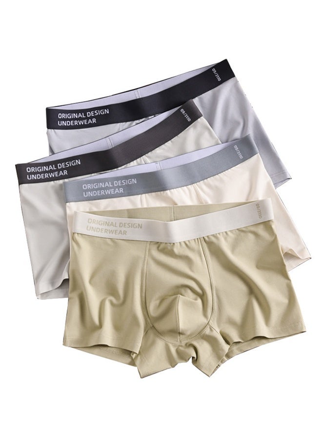 Zeemey 4 Pack Men's Sort Boxer Briefs & Trunks,Breathable Stretch Cotton Moisture-Wicking Underwear,Modern Fit Low Rise image 1