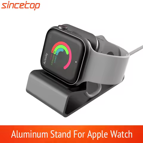 Aluminum Charger Stand for Apple Watch,Dock Station Charging Holder for iWatch Ultra 1 2/10/9/SE/8/7/6/5/4/3/2/1 Silicon Bracket image 1