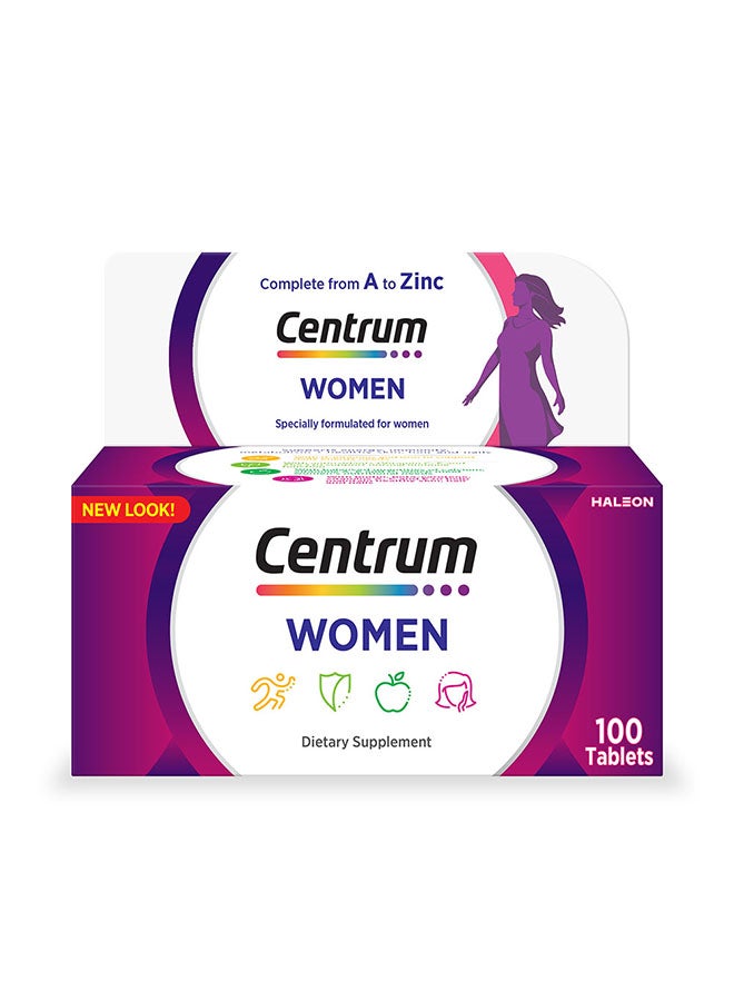 Centrum Women Specially Formulated Multivitamin for Women, 100 Tablets