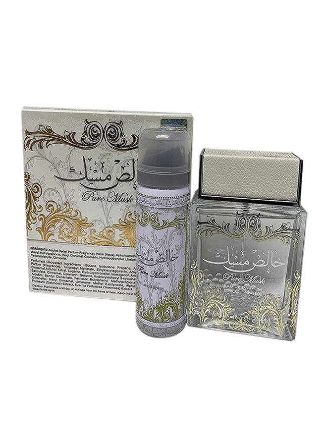 Lattafa 2-Piece Pure Musk Gift Set (1 Khalish Musk EDP 100ml, 1 Deo Spray 75ml image 4