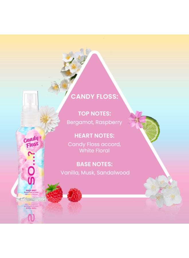 So..? Body Mist By Womens Mini Mist Body Mist Gift Set, With Pink Grapefruit, Vanilla, Candy Floss & Sweet Pea, Fragrance Spray Set (4X50Ml). image 6