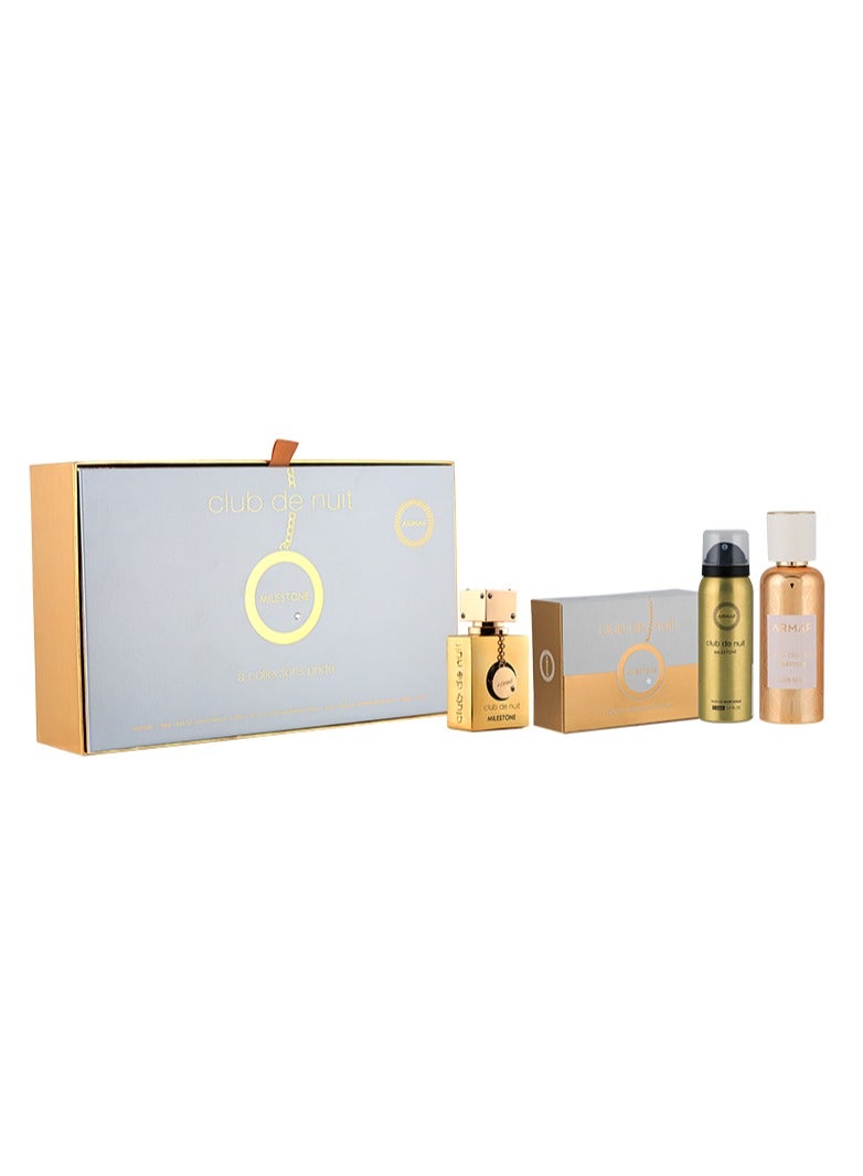 Armaf Club De Nuit Milestone 4 Pieces Gift Set For Unisex, Eau De Parfum 105ml, Perfume Body Spray 50ml, Shampoo 250ml, Shower Gel 100ml, perfumes for men & women image 4