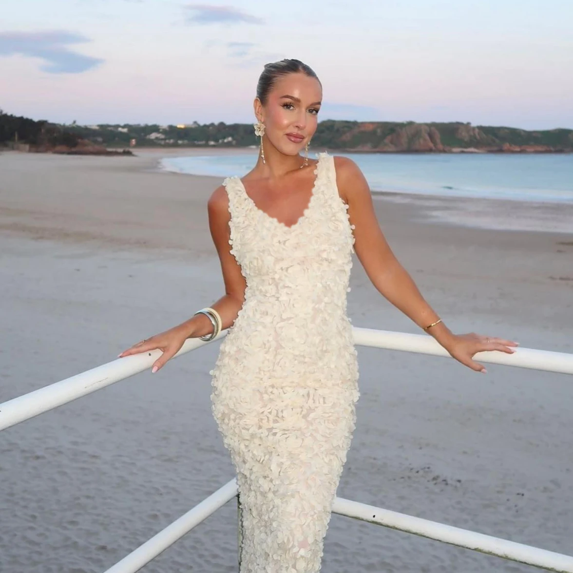 Suninheart Summer Formal Occasion Dress 2025 Elegant 3D flower Maxi Evening Dresses Sexy Wedding Guest Party Dresses Women image 1