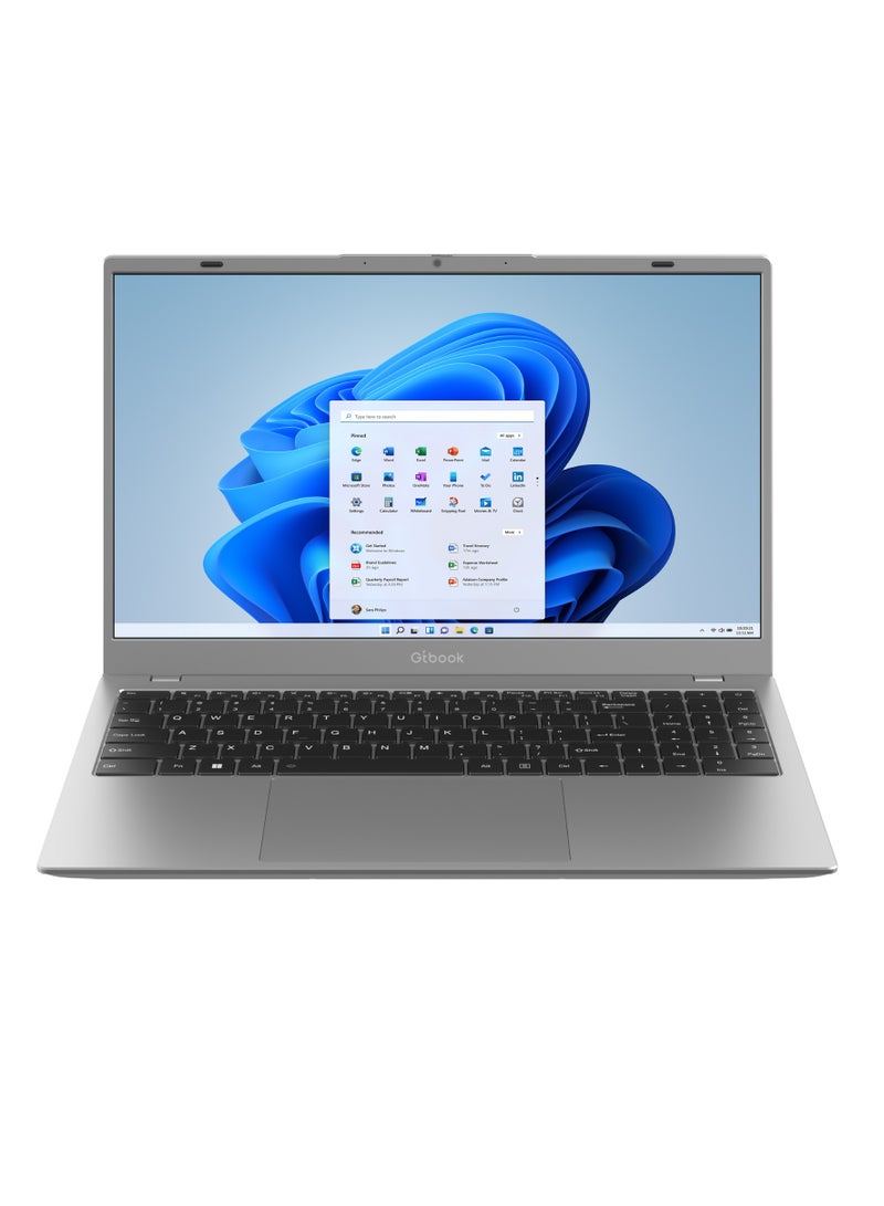 G-Tab GT15 Laptop 15.6” FHD Display, Intel Pentium Gold, 8GB RAM, 256GB SSD, Windows 11 english_arabic grey image 1