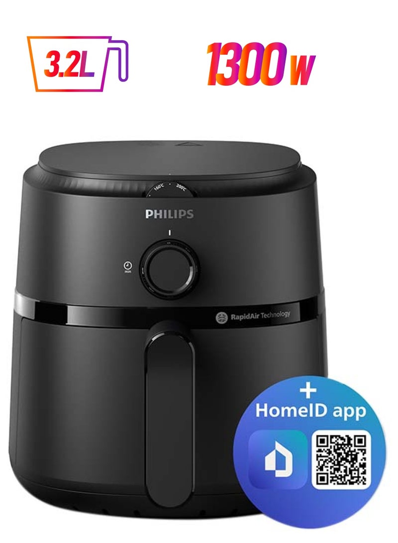 Airfryer Compact - Analogue, 12 Cooking Functions, Rapid Air Technology, 3.2 L 1300 W Philips NA110/09/00 Black