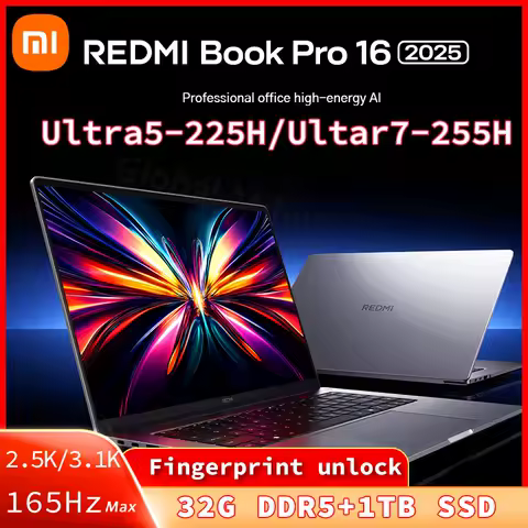 Xiaomi Redmi Book Pro 16 2025 Laptop Intel Core Ultra 7 255H/Ultra 5 225H Processor Notebook 32G DDR5+ 1T SSD Office Ultrabook image 1