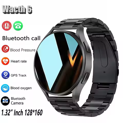 Watch 6 Business Smartwatch Men 1.32 Inch 128*160 Bluetooth Call Health Monitoring Alarm Clock Fashion Watch Women Multifunction image 1
