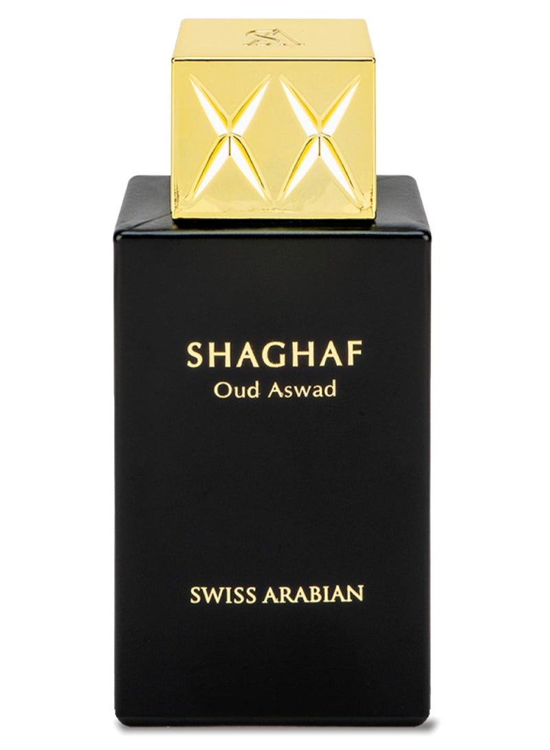 SWISS ARABIAN Shaghaf Oud Aswad Eau de Parfum, 75ml, Premium Quality Perfume, Women and Men's Fragrance, Oriental, Woody Luxurious Blend Perfumes for Men and Women 75ml image 1