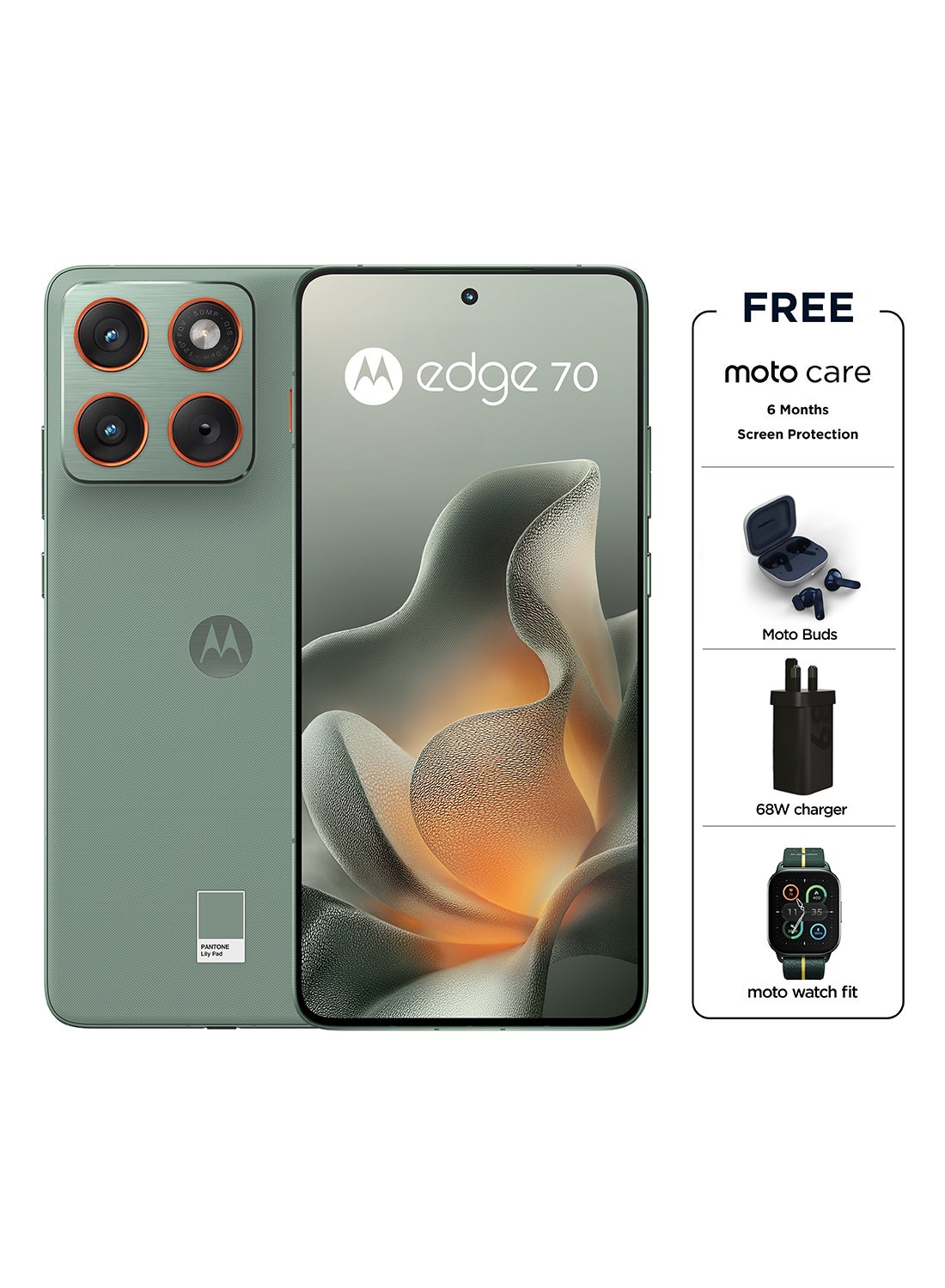 Edge 70 Dual SIM 5G 12 RAM 512GB Lily Pad With Free Gifts - Middle East Version image 1