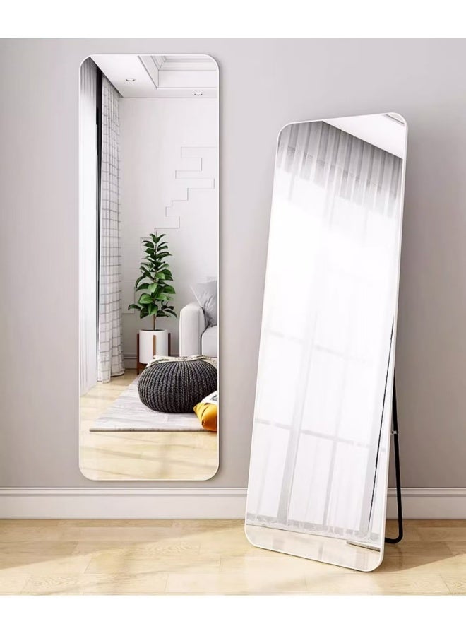 Full Length Mirror 160x45cm, Floor Mirrors Free-Standing Leaning Large Bedroom Dressing Mirror, Full Body Mirror with Stand for Living Room, Bedroom W