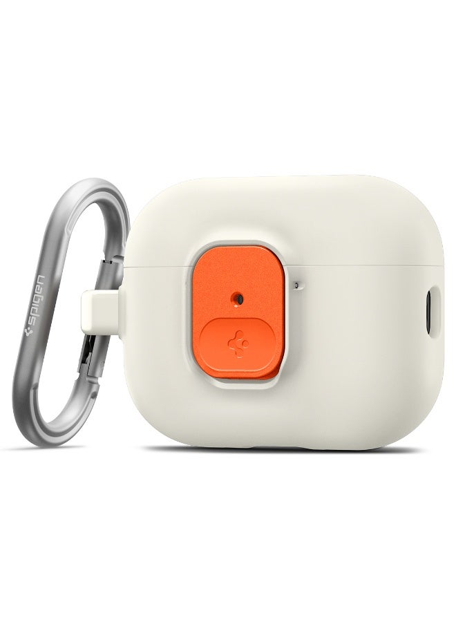 Nano Pop AirPods Pro 3 Case with Secure Lock and Carabiner, Hybrid Cover Compatible with AirPods Pro 3rd Generation (2025) - Orange Beige