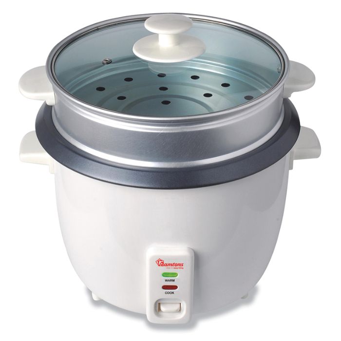 RICE COOKER+STEAMER 1.8 LITERS WHITE- RM/289