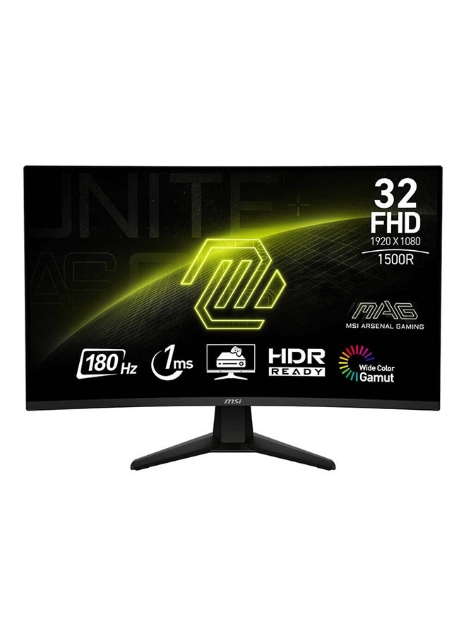 MAG 32C6 32" FHD 1500R Curved VA Monitor with AI Vision Terchnology, 180Hz Refresh Rate & 1ms MPRT Response Time, Adaptive-Sync, 1.07B 10bit Color, Wide Color Gamut, 9S6-3DD41M-009 Black image 1