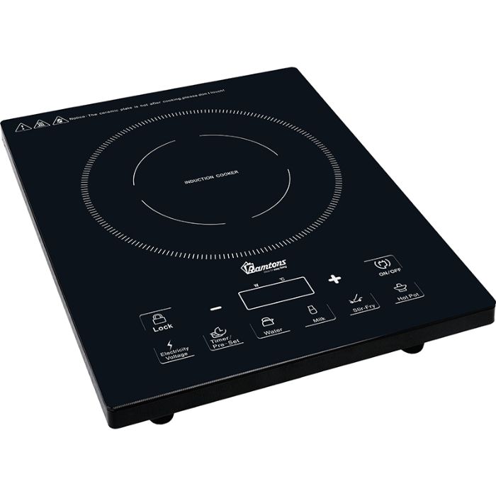 INDUCTION COOKER +FREE NON STICK 24 CM PAN INSIDE BLACK- RM/381 image 1