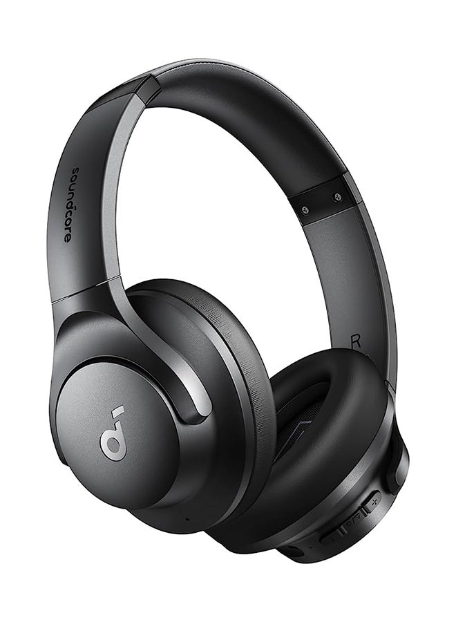 By Anker Q20i Hybrid Active Noise Cancelling Headphones, Wireless Over-Ear Bluetooth, 40H Long ANC Playtime, Hi-Res Audio, Big Bass, Customize Via An App, Transparency Mode, Ideal For Travel Black Black image 1