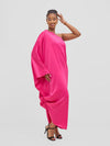 Vivo Yene One Shoulder Kaftan - Hot Pink image 1
