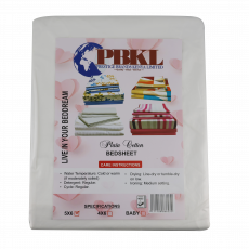 Plain Cotton Bedsheet 5X6 image 1