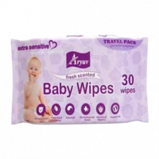 Aryuva Baby Wipes Travel Pack 30S